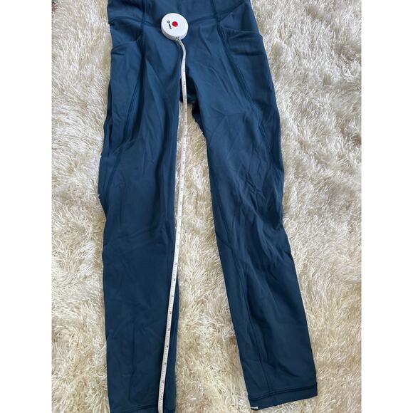 Lululemon Time To Sweat Crop 23″ – Night Diver Size 2 Blue Teal - Picture 3 of 9